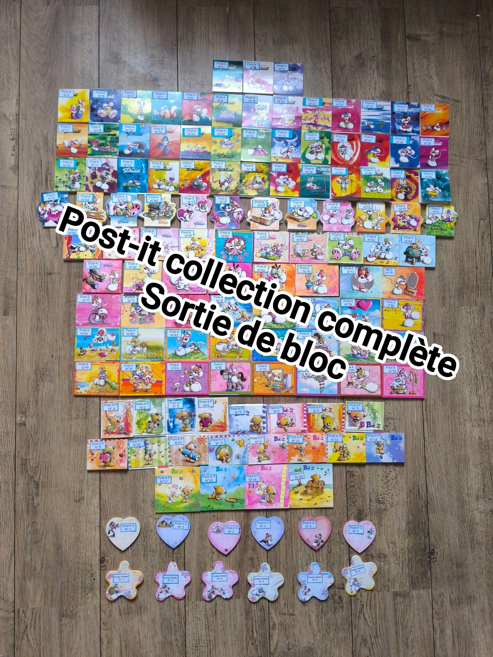 Post-it Diddl collection complète sortie de bloc